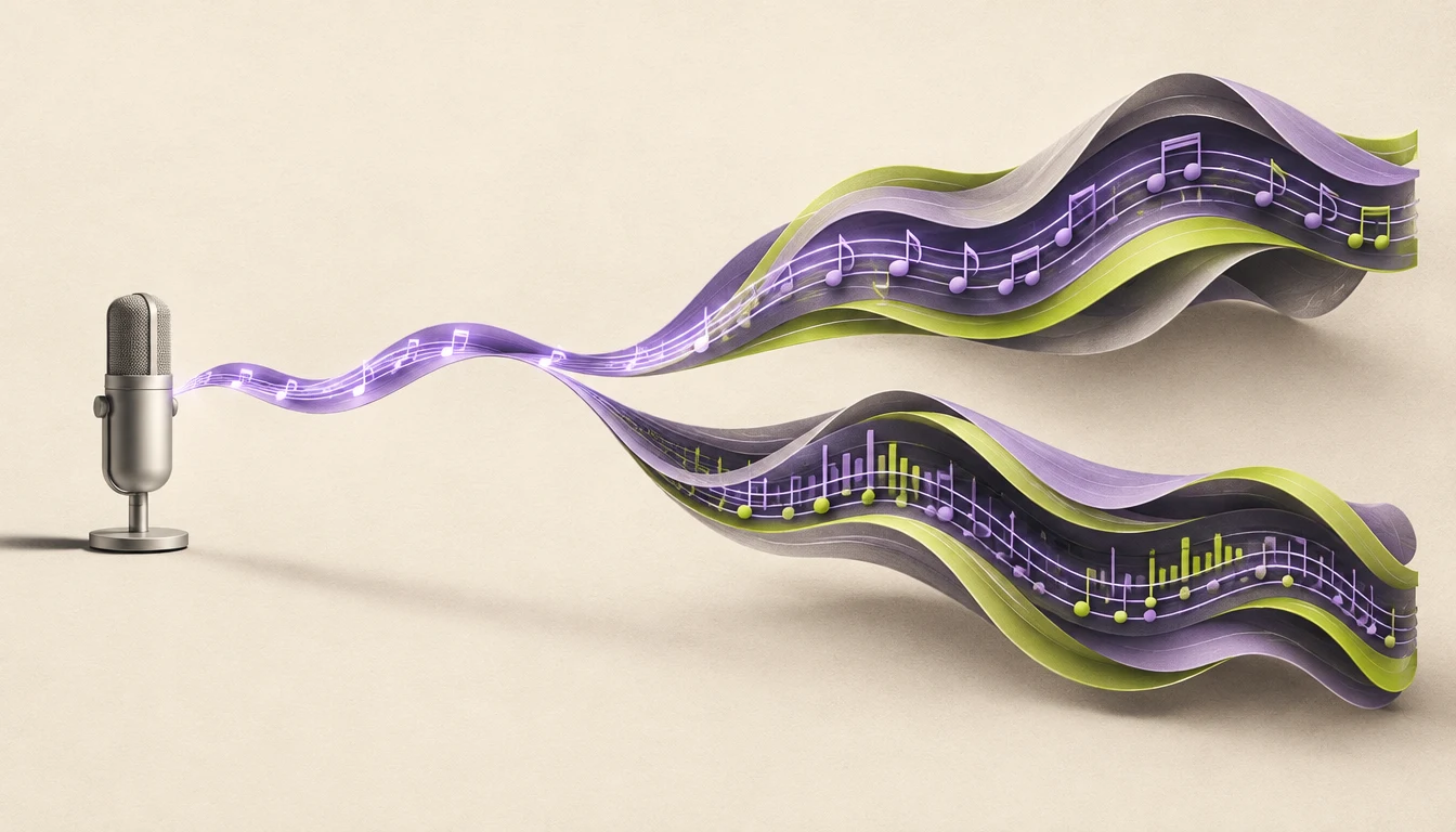 WaveQuake: Audio, Lyrics & Humming — editorial illustration